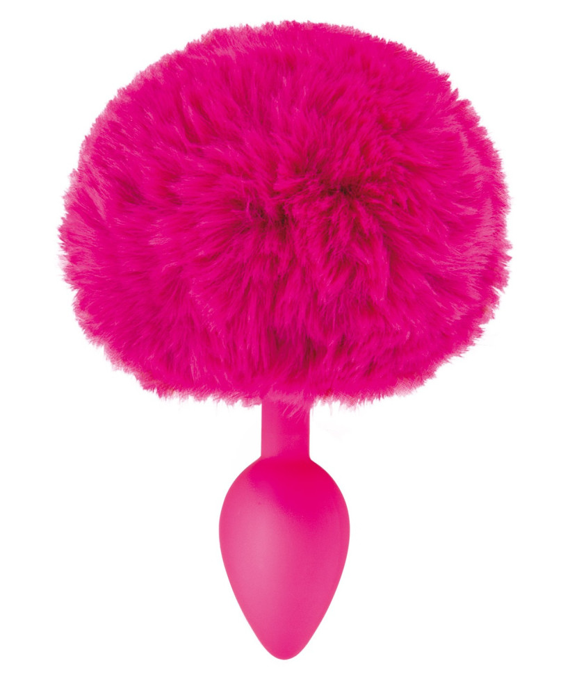 Plug anal pompon fuschia 